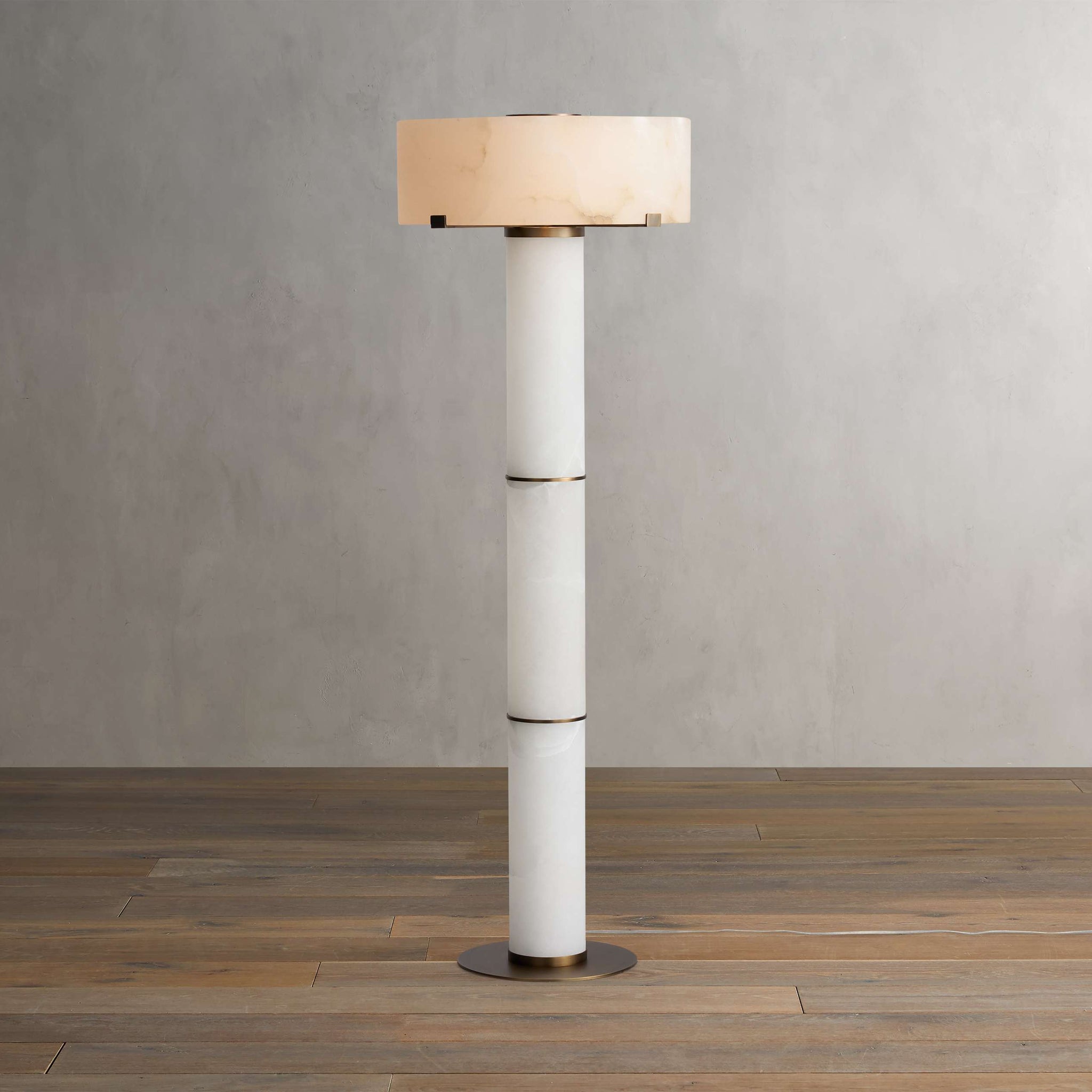 Chayla Alabaster Stone Floor Lamp 64''H