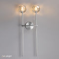 Bille De Clear Crystal Double Ball Wall Sconce 28