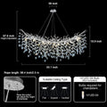 Modern Silver Crystal Glass Tree Branchs Chandelier 55