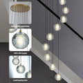 Large LED Pendant Chandeliers with Crystal Bubble Ball - Fast Delivery-1-Luxehomezone