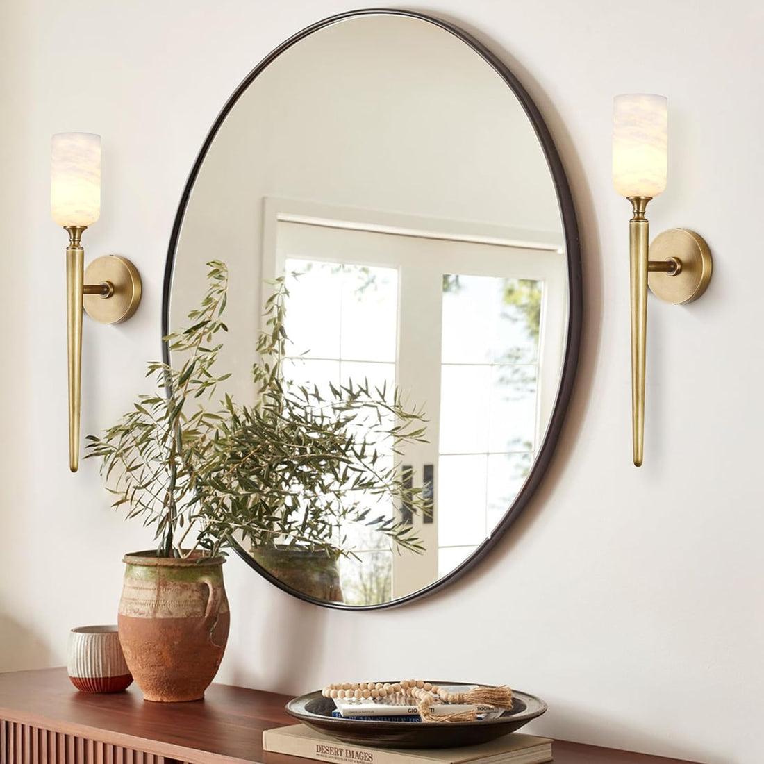 Modern Alabaster Wall Sconces - Fast Delivery-1-Luxehomezone