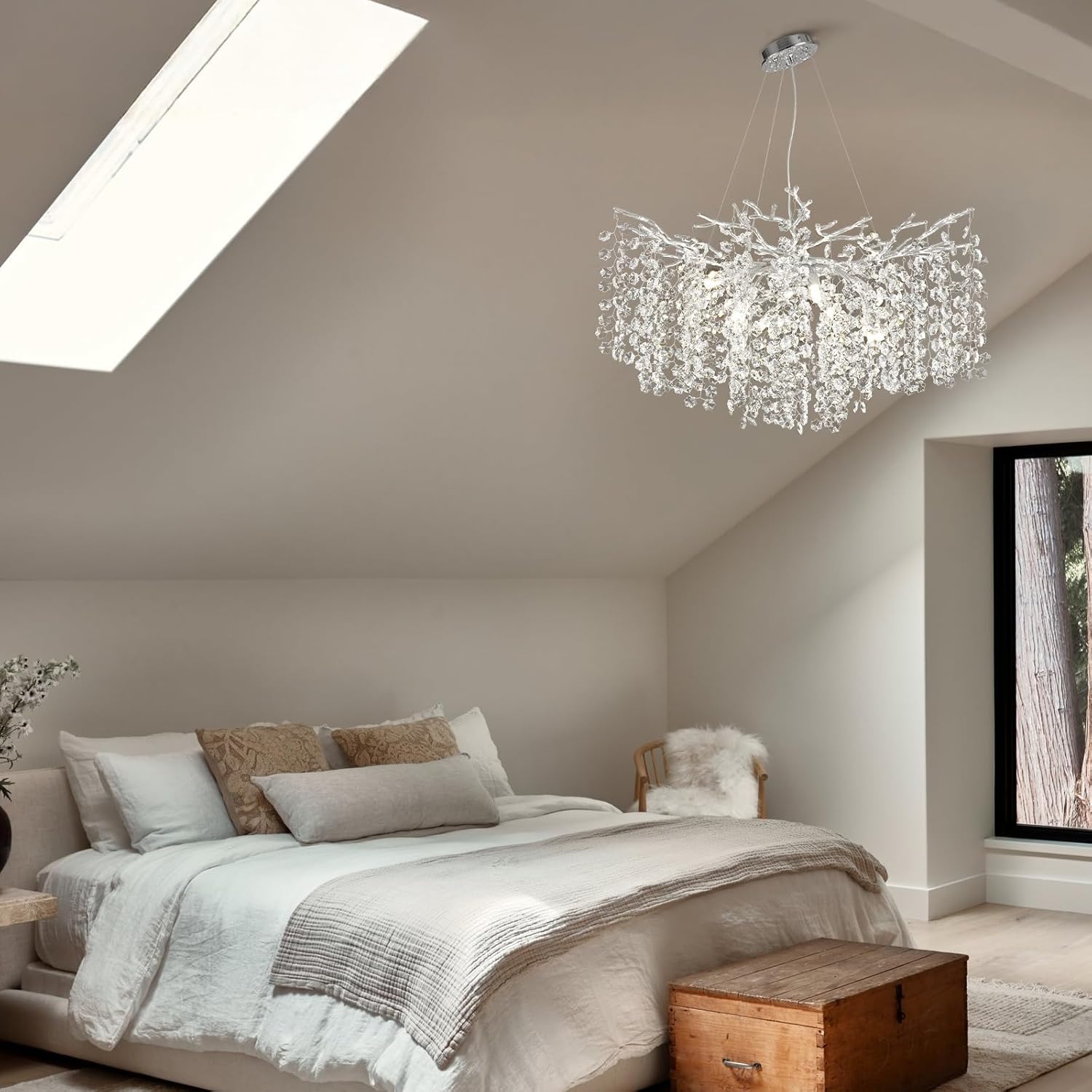 Tree Branch Chandelier for Dining Room L55in - Fast Delivery-1-Luxehomezone