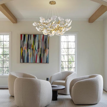 Ginkgo Round Chandelier 32''