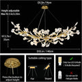 Rectangle Ceramic Ginkgo Leaf Chandelier 55