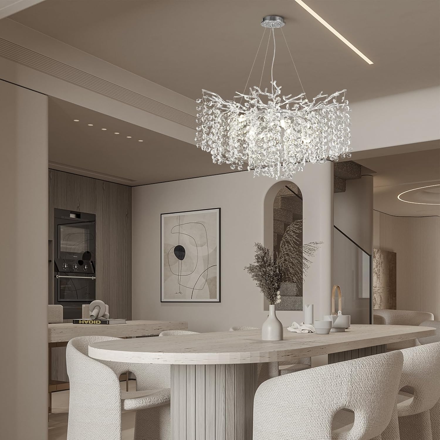 Tree Branch Chandelier for Dining Room L55in - Fast Delivery-1-Luxehomezone