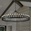 Vintage Filament Round Chandelier 64'' - Fast Delivery-1-Luxehomezone
