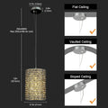 Smoke Grey Crystal Pendant Lights - Fast Delivery-1-Luxehomezone