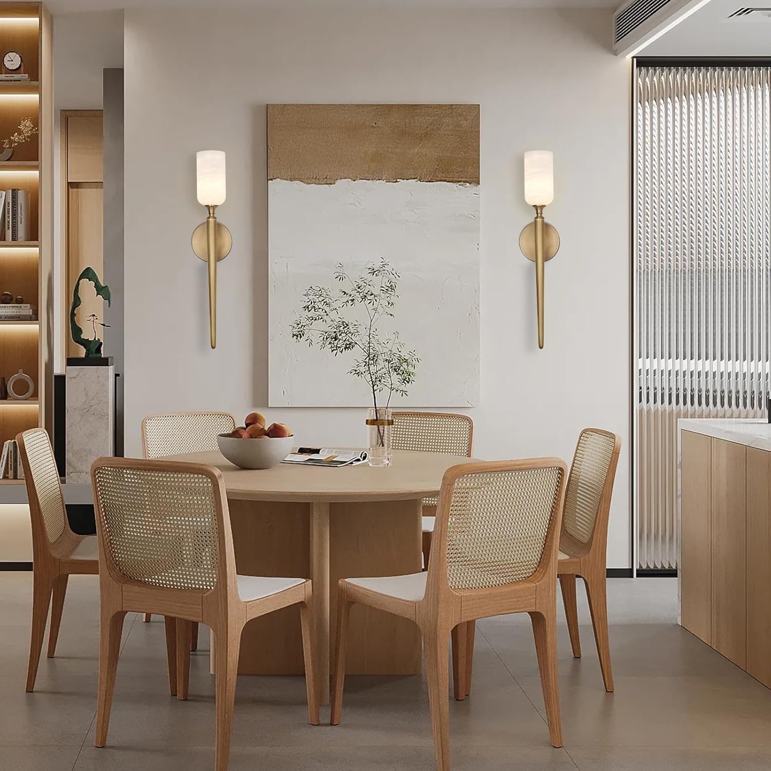 Modern Alabaster Wall Sconces - Fast Delivery-1-Luxehomezone