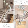 Large LED Pendant Chandeliers with Crystal Bubble Ball - Fast Delivery-1-Luxehomezone