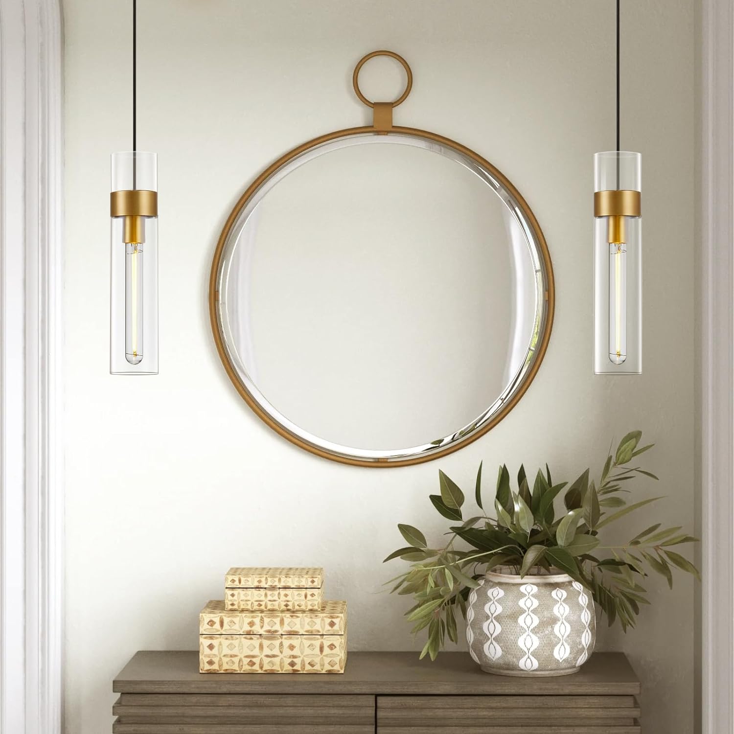Modern Glass Brass Pendant Lights Kitchen Island - Fast Delivery-1-Luxehomezone