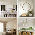 Modern Glass Brass Pendant Lights Kitchen Island - Fast Delivery-1-Luxehomezone