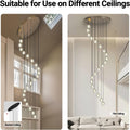 Large LED Pendant Chandeliers with Crystal Bubble Ball - Fast Delivery-1-Luxehomezone