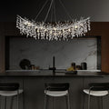 Modern Silver Crystal Glass Tree Branchs Chandelier 55