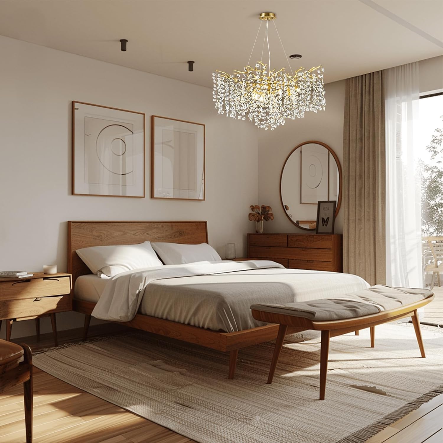 Tree Branch Chandelier for Dining Room L55in - Fast Delivery-1-Luxehomezone