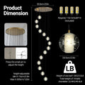 Large LED Pendant Chandeliers with Crystal Bubble Ball - Fast Delivery-1-Luxehomezone