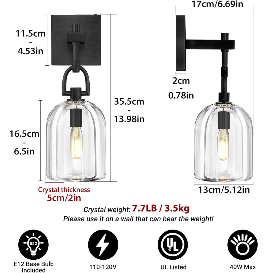Botanist Cloche Crystal Wall Sconce