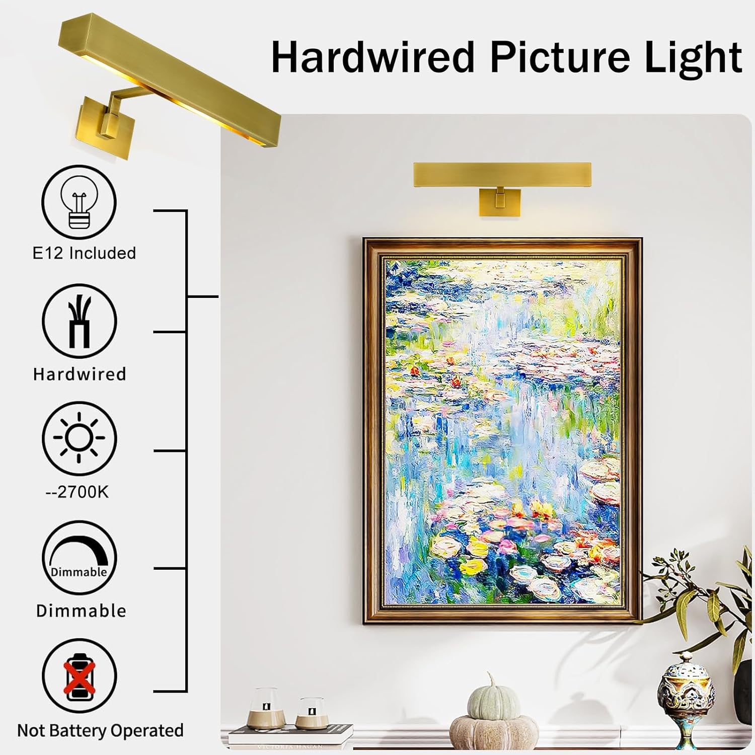 Art Clain Picture Light 12" 18" 30" 42" - All Products, Ins Review, New Products, Picture Light- Picture Light1-Luxehomezone
