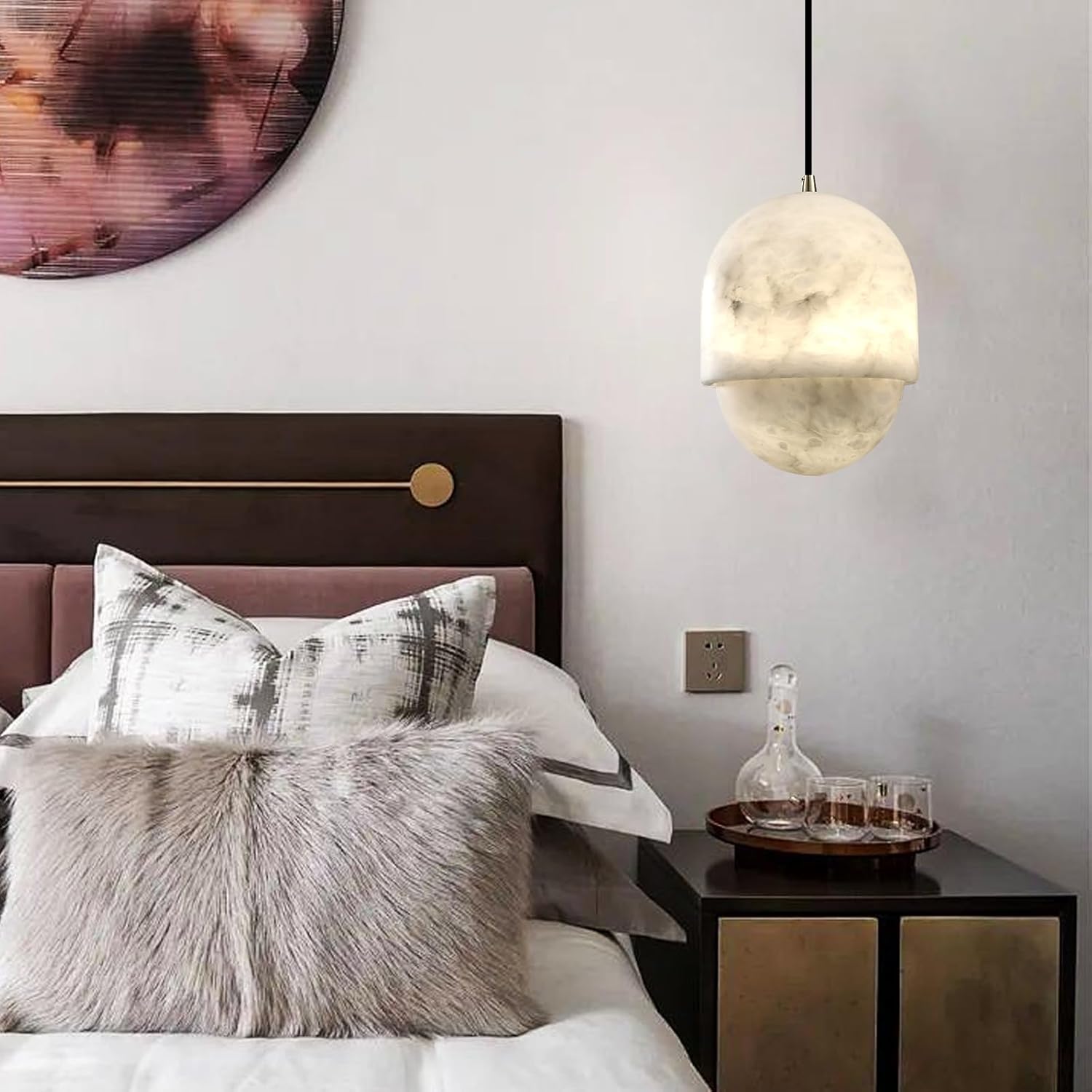 Alabaster Pendant Lights Kitchen Island - Fast Delivery-1-Luxehomezone