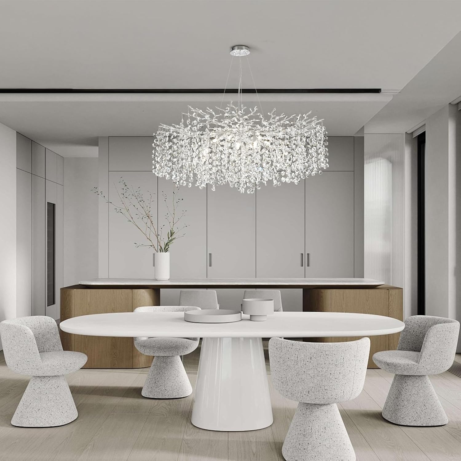 Tree Branch Chandelier for Dining Room L55in - Fast Delivery-1-Luxehomezone