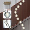 Large LED Pendant Chandeliers with Crystal Bubble Ball - Fast Delivery-1-Luxehomezone