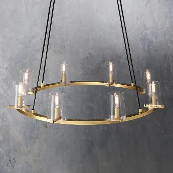 pauillac Clear Glass Round Chandelier 36"