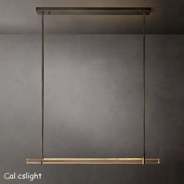 Audubon Crystal Single Bar Linear Chandelier 60"