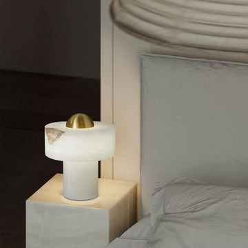 Natural Radiance Stone LED Alabaster Cosy Table Lamp