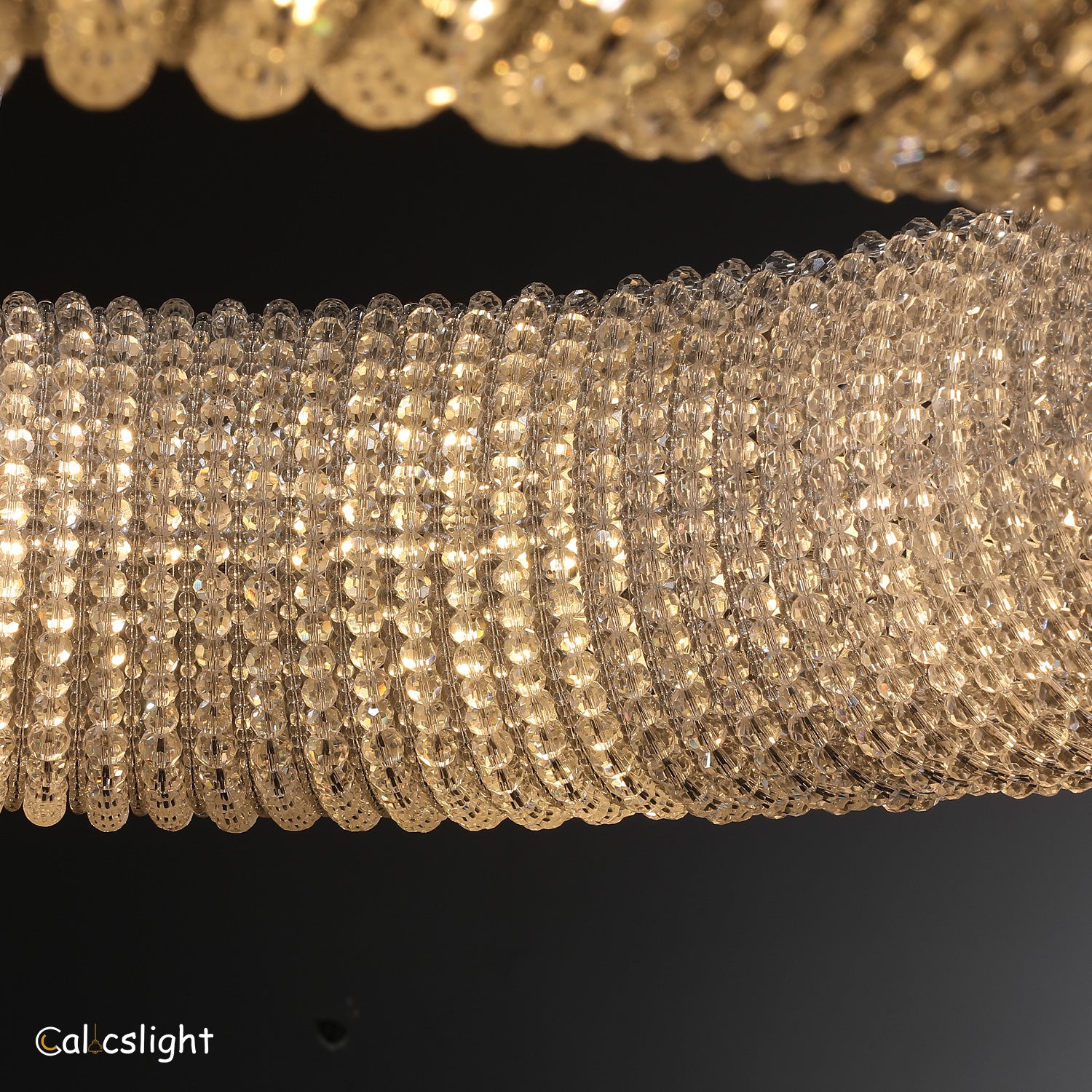 Halo Crystal Aperture Round Chandelier D59"