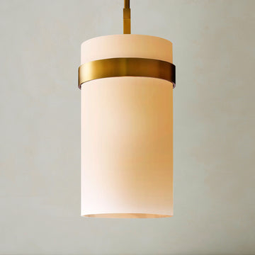 Ravelle Milk Glass Pendant 8"