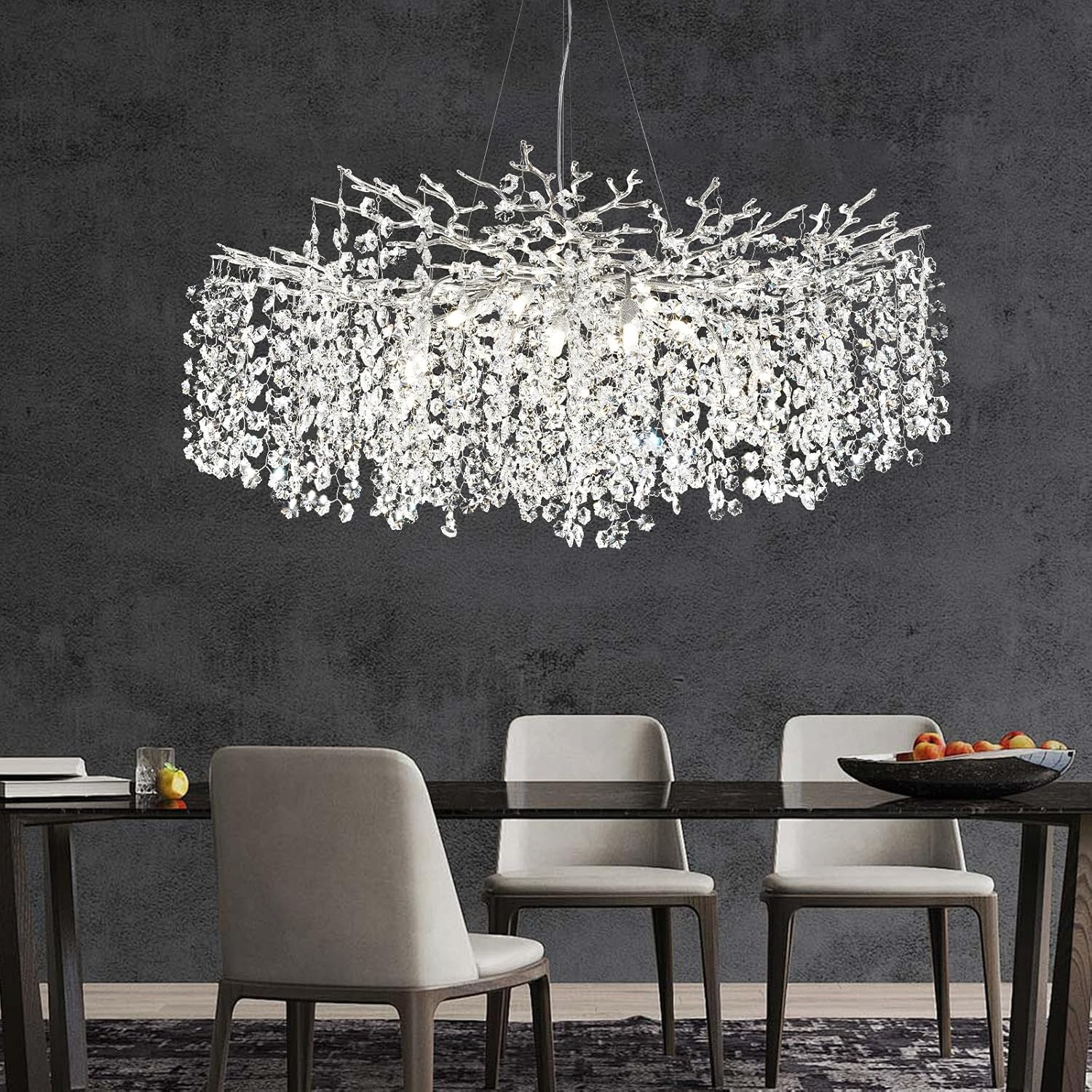 Tree Branch Chandelier for Dining Room L55in - Fast Delivery-1-Luxehomezone
