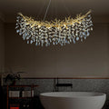 Modern Silver Crystal Glass Tree Branchs Chandelier 55