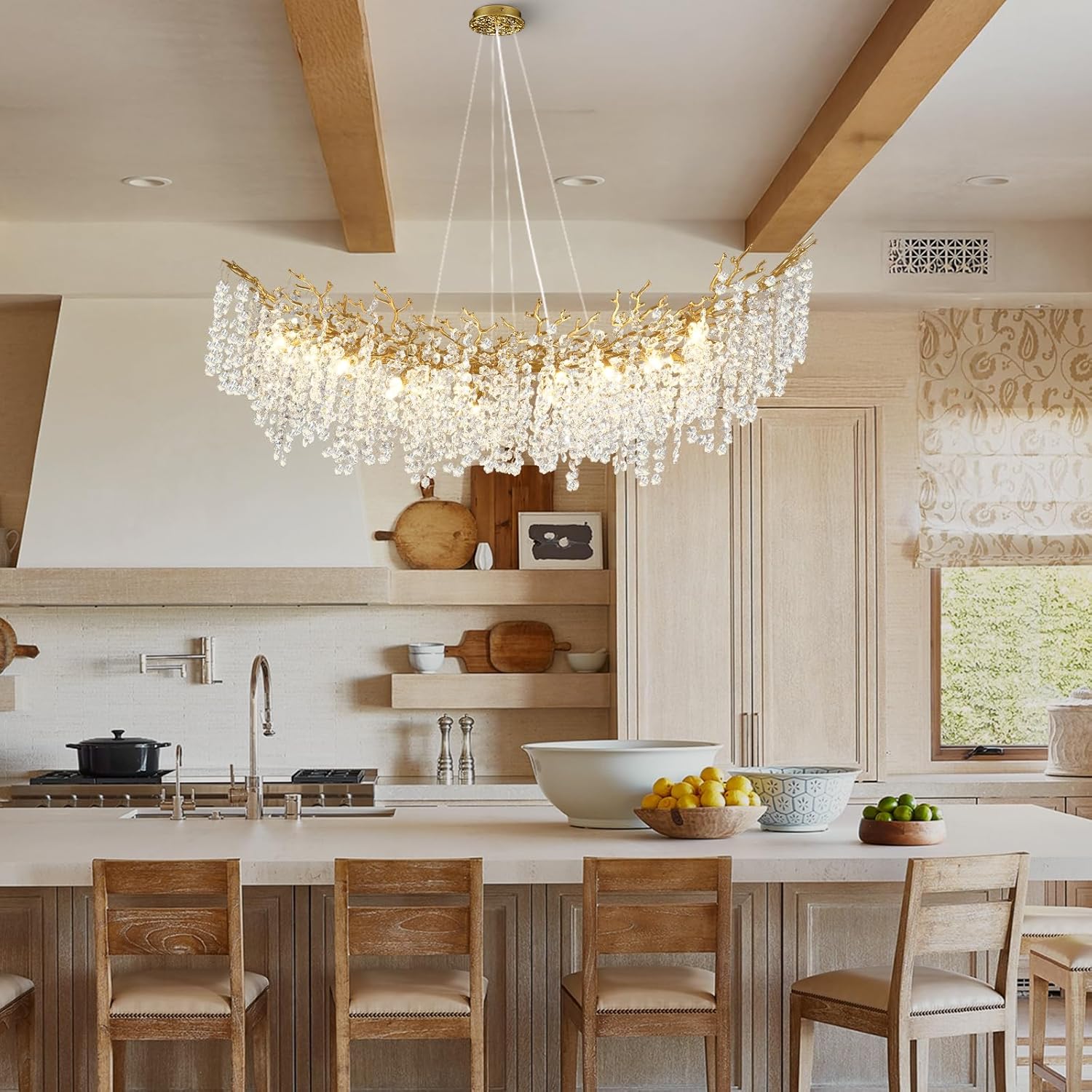 Tree Branch Chandelier for Dining Room L55in - Fast Delivery-1-Luxehomezone