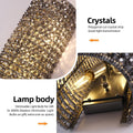 Smoke Grey Crystal Beaded Wall Sconce Light - Fast Delivery-1-Luxehomezone