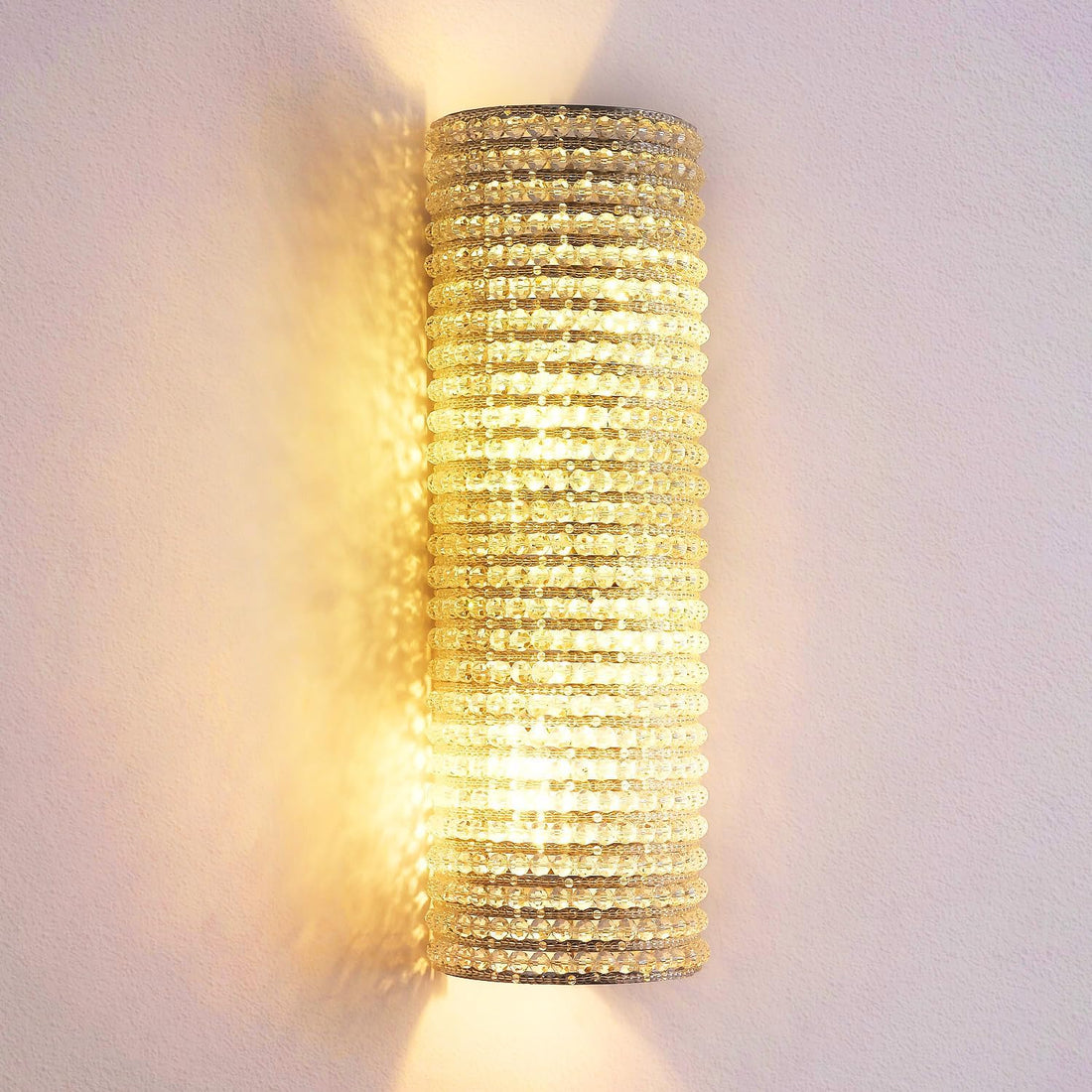 Smoke Grey Crystal Beaded Wall Sconce Light - Fast Delivery-1-Luxehomezone