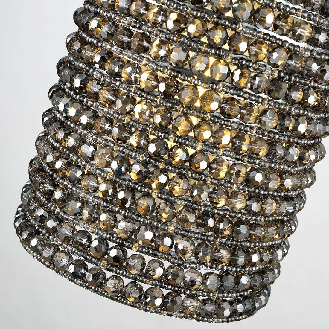 Smoke Grey Crystal Pendant Lights - Fast Delivery-1-Luxehomezone