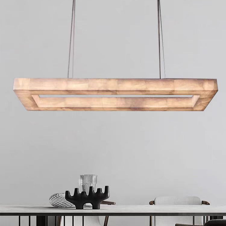 Raines Alabaster Rectangle Chandelier 54"