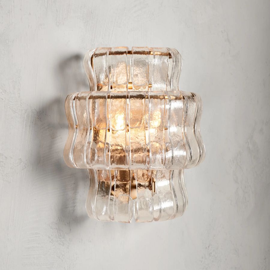 Ghiaccios Glass Wall Sconce 12"W