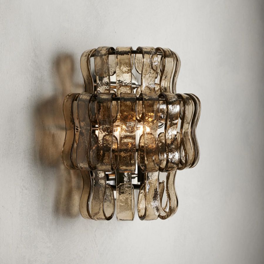 Ghiaccio Glass Wall Sconce 12"W