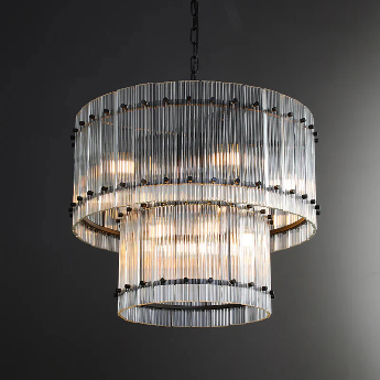 San Marco Two-Tier Round Chandelier  22" 37" 48" 60"