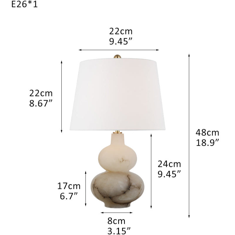 Modern Living Room Lota Small Table Lamp Height 16" with Linene Frabic Lampshade