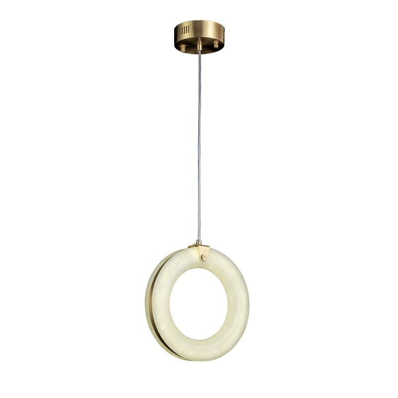 Theseus Alabaster Lorry Toroid Staircase Chandelier