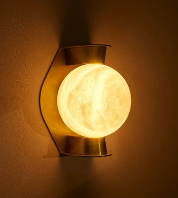 Alabaster Orb Alabaster Wall Sconce