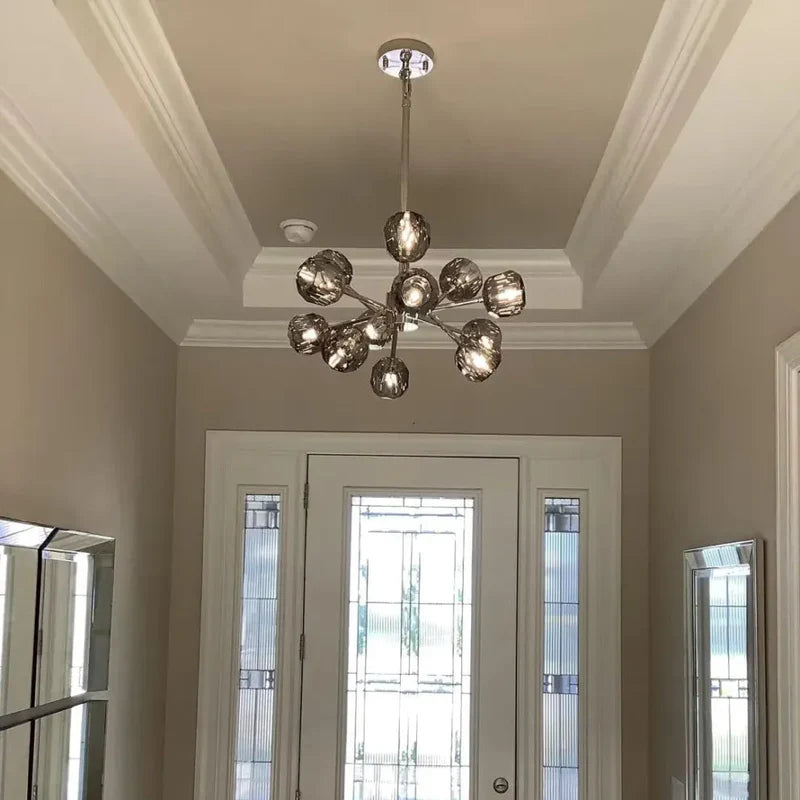 Bille De Crystal Ball Round Chandelier 24"