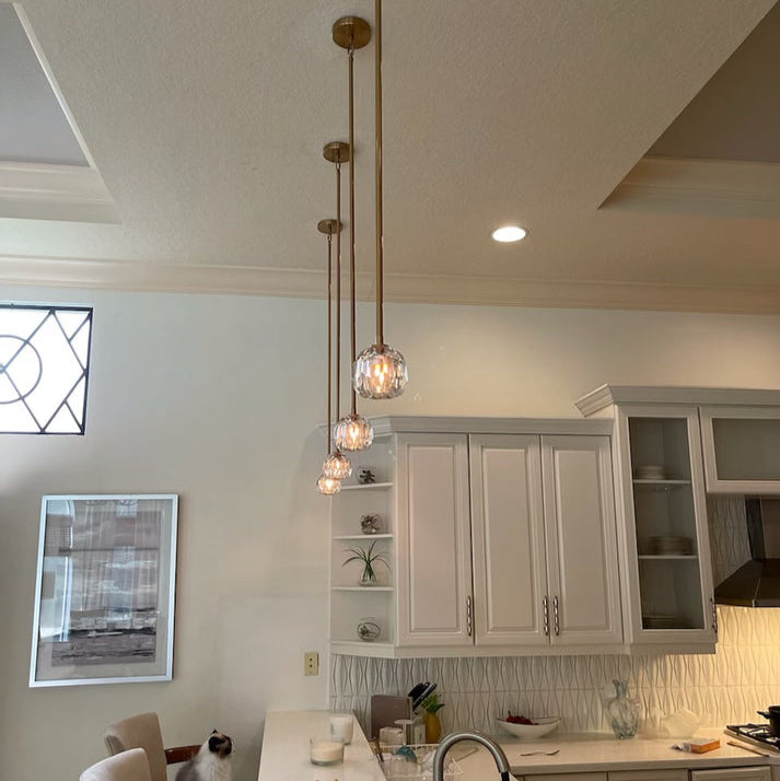 Bille De Crystal Double Ball Pendant Lighting