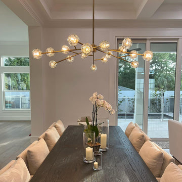 Boule De Cristal Clear Glass Round Chandelier 48"