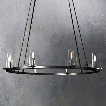 pauillac Clear Glass Round Chandelier 36"