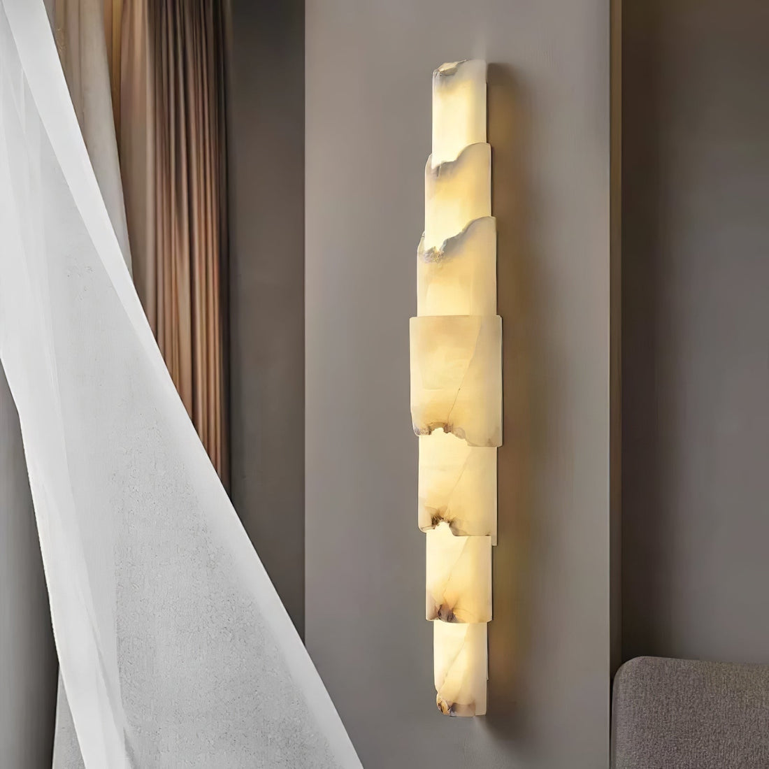 Cascading Alabaster Wall Sconce