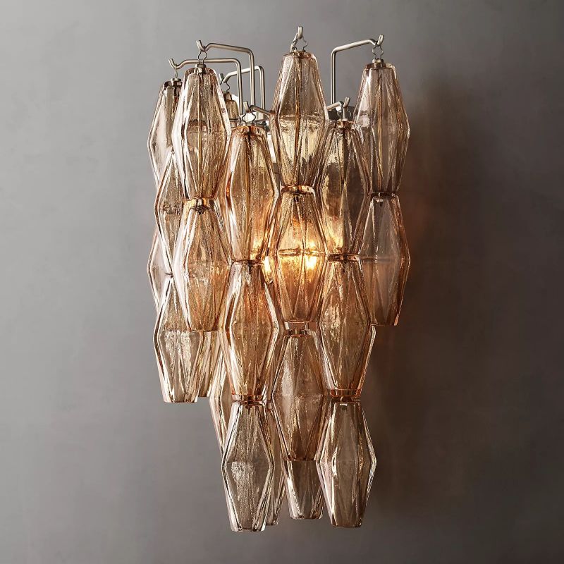 Chavelle Glass Tiered  Short Wall Sconce