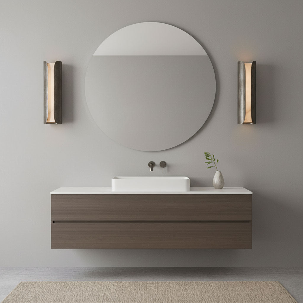 Cradled Alabaster Sconce