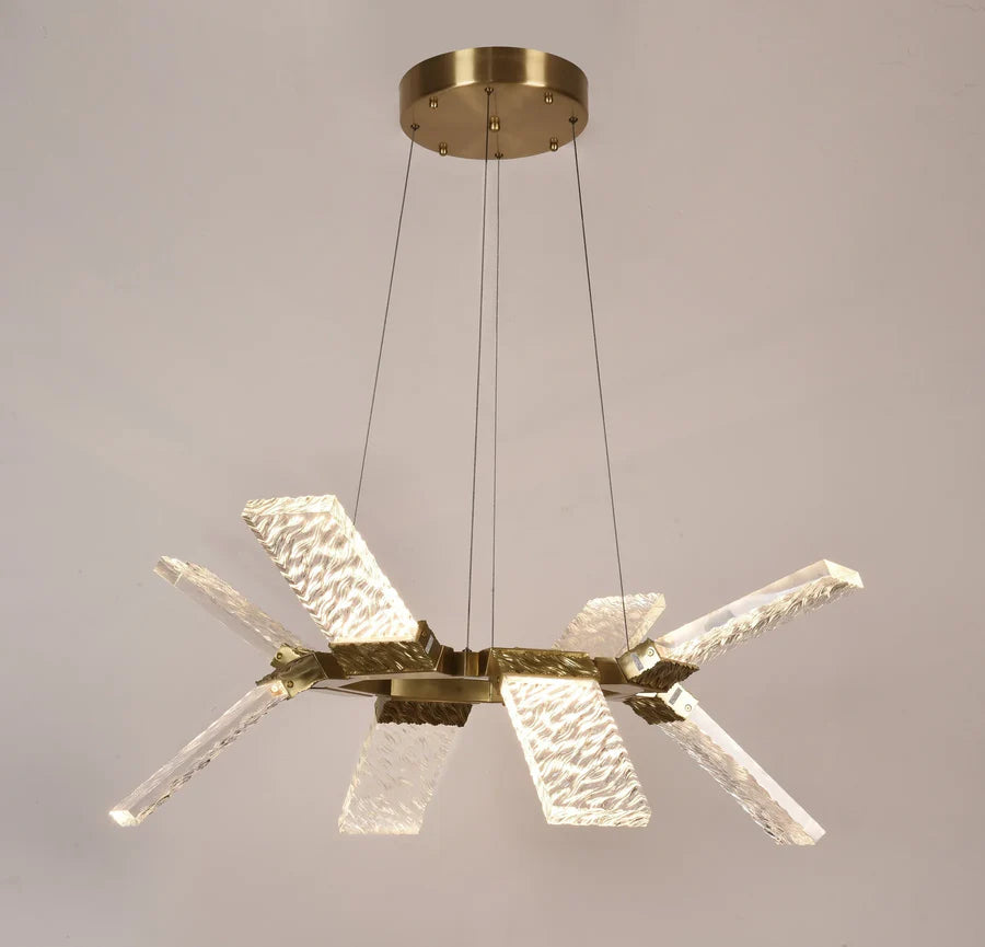 Aimee LED Round Ring Wave Chandelier